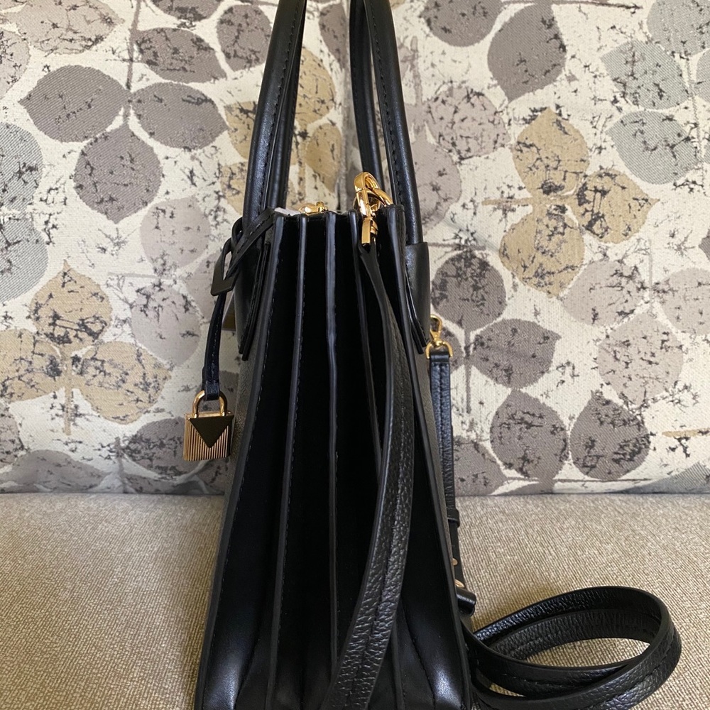 Michael Kors Pebbled Leather Accordion Satchel - Picture 3 of 5